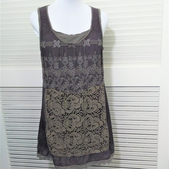 Johnny Was Dresses & Skirts - Johnny Was Sleeveless Boho Tunic in Mocha Brown